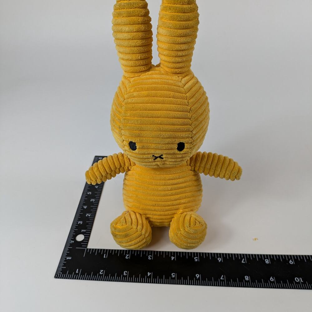 Miffy Corduroy Stuffed Bunny Buttercream Rabbit Plush Nijntje Official Yellow - Picture 9 of 13